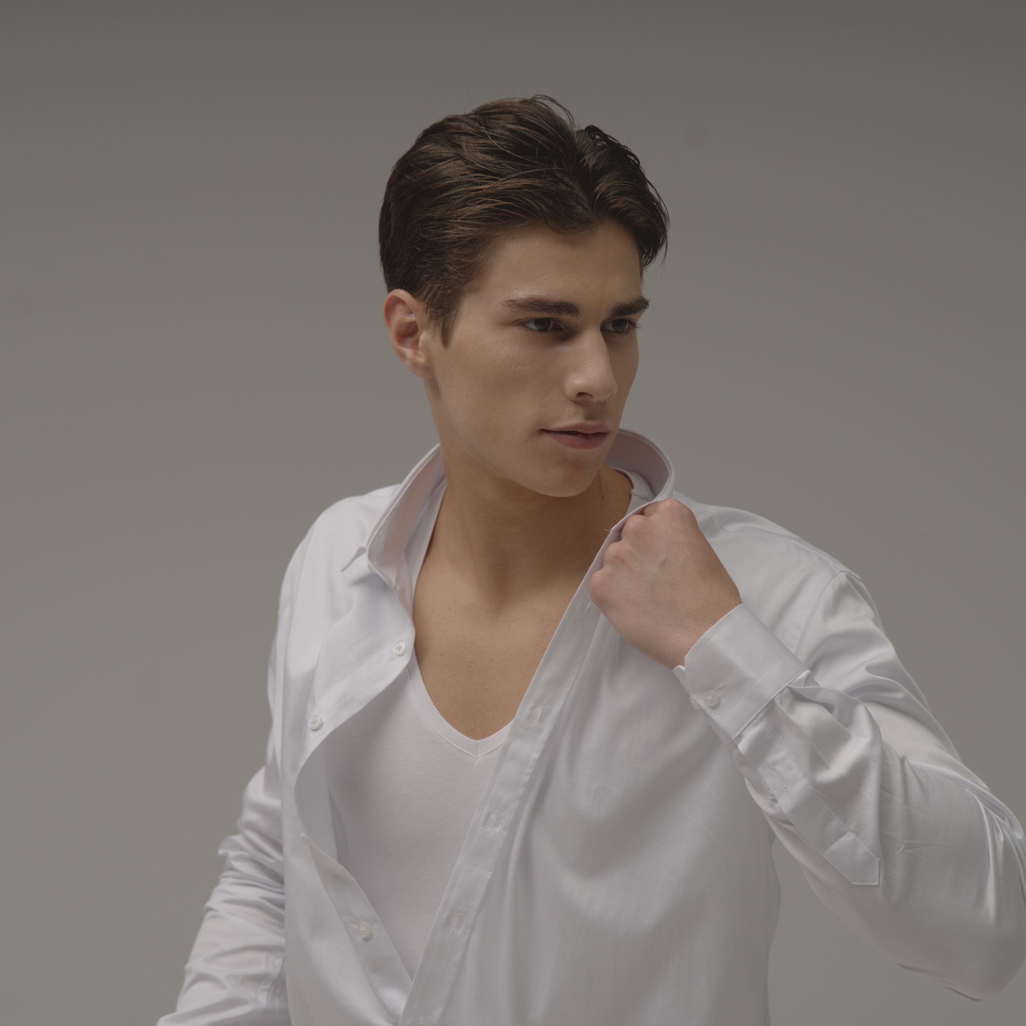 Deep-V neck undershirt